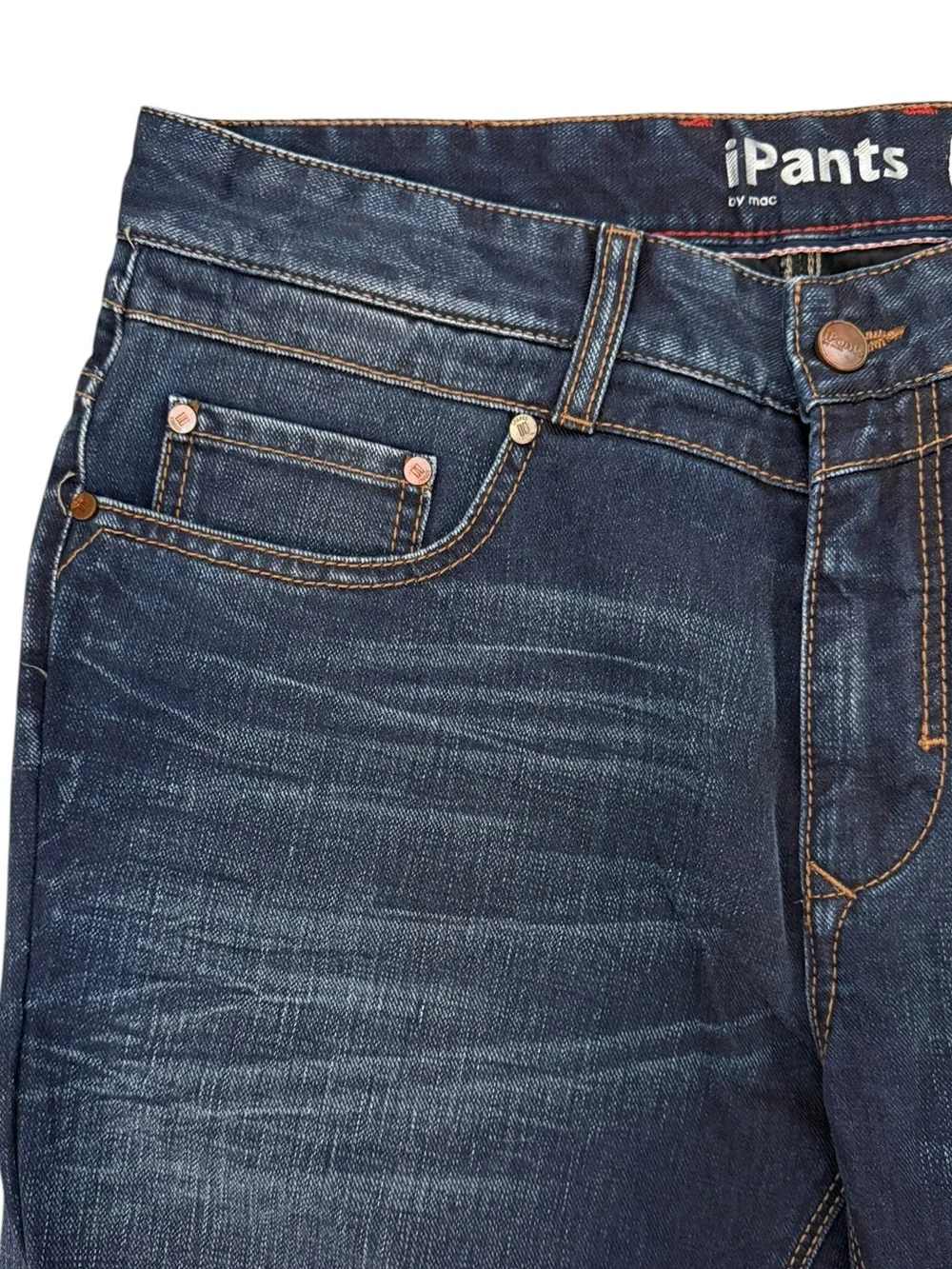 MAC iPants Modern Fit Jeans 33x34 Fit 33x31 Dark Wash Stretch Straight Leg Denim